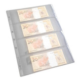 10 Folhas Plastico Cedulas