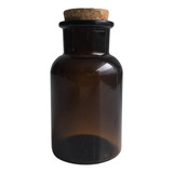 10 Frascos Reagente De Vidro Âmbar Boca Larga Rolha 125ml