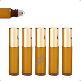 10 Frascos Vidro Ambar Rollon 5ml Óleos Essenciais Anti Uv