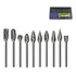 10 Fresa Lima Rotativa Metal Duro Escarear Madeira Aço Ferro