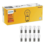 10 Lâmpada Freio Lanterna Philips Original 12v P21 5w 2 Pol