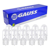 10 Lâmpada Gauss Esmagada Base Vidro W3w W2 1x9 5d 12v 3w