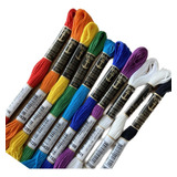 10 Linhas Meadas P  Bordar Anchor Arco Iris   Preto E Branco Cor Cores