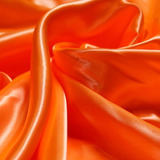 10 Metros Tecido Cetim Charmousse / Charmeuse - Cores Cor Laranja Desenho Do Tecido Liso