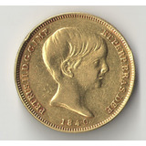 10 Mil Reis 1840 Ouro Data Rara Apenas 4.462 Peças 14.34 Gra