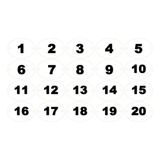 10 Numero Oval Pvc