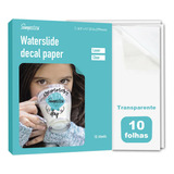 10 Papel Gomado Decalque