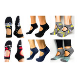 10 Pares Meia Sapatilha Feminina Pilates Yoga Antiderrapante