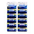 10 Pilhas Bateria 23a 12v A23 Philips Controle Ppa Peccinin