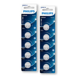 10 Pilhas Philips Cr2025