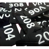 10 Placas Acrílico Com Numerais Casa Apartamento Hotel Porta