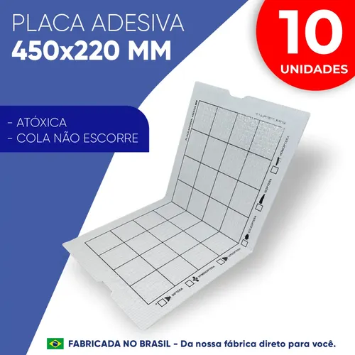 10 Placas Adesivas Refil