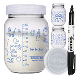 10 Potes Vidro Armazenar Leite Materno Papinha 267 baby a 
