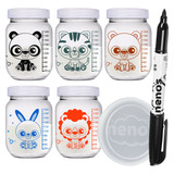 10 Potes Vidro Armazenar Leite Materno Papinha 267 kawaii 