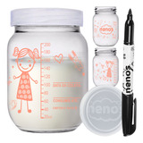 10 Potes Vidro Armazenar Leite Materno Papinha 267 menina 