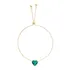 10 Pulseiras Madrinha Gravata Pedra Verde Folheado Ouro