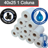 10 Rolos Etiqueta 40x25 Bopp Zebra Argox Elgin Cor Branco