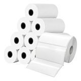 10 Rolos Etiquetas Couche