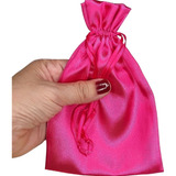 10 Sacos De Cetim Medio Pink 10x15 Para Joias