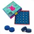 10 Solas De Couro Taco De Bilhar Sinuca Snooker Master 12mm Cor Azul