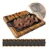 10 Tábuas Brasa Store Madeira Churrasco Com Chapa Bifeteira Para Porção