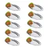 10 Travessas Rasa Bandeja Inox 25cm Porção Comida Salada