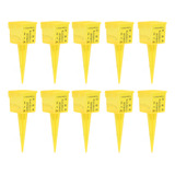 10 Unidades De Medidor De Chuva Com Números  Yellow Abs 1 5