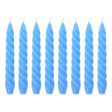 10 Vela Para Castiçal 20 Cm 11 Cores Festa Evento Decoração Cor Azul Claro Torcida 17 Cm