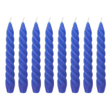 10 Vela Para Castiçal 20 Cm 11 Cores Festa Evento Decoração Cor Azul Escuro Torcida 17 Cm