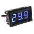10 Voltímetro Digital Remote Som Automotivo 12v 3 Fios Azul