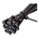 100 Abracadeira De Nylon Plastica Cinta 40cm Preta Larga Cor Preto