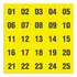 100 Adesivo Redondo Numerado Amarelo 1 A 100 Bolinha 10x10cm