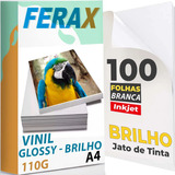100 Adesivos Vinil Branco