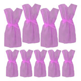 100 Avental Descartavel Rosa Pink Tnt S  Manga 40gr Paciente
