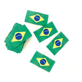 100 Bandeiras Brasil 3cmx5cm Etiqueta Bordada Etiquetas