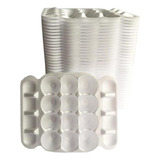 100 Bandeja De Isopor Para 12 Ovos 24x20cm Branca 100und 
