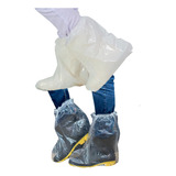 100 Botas Plástica Aradesc Cano 36cm Protetor Calçados Propé