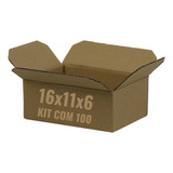 100 Caixas De Papelão 16x11x6 Para Envios Mercado Envios
