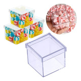 100 Caixinha Acrilica Transparente