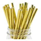 100 Canudo Papel Vintage