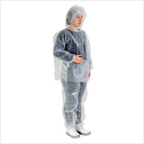 100 Conjuntos Impermeável Transparent Chuva C capuz Prevemax