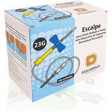 100 Escalpes 23g Azul Estéril Scalp Para Coleta A Vácuo