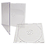 100 Estojos Em Acrílico Cd Boxslim Transparente