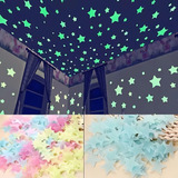 100 Estrelas Fluorescentes Neon Brilha No Escuro Teto Parede