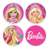 100 Etiquetas Adesivas Barbie