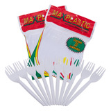 100 Garfinho Plastico Descartavel