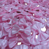 100 Laços/lacinhos De Cetim - 4 Cm-rosa Claro- Lembrancinhas