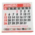 100 Mini Calendário 5x5 Bloquinho Geladeira Destacado