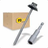 100 Parafuso Telha Fibrocimento 5 16 110mm Zincado Completo
