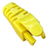 100 Pçs Capa Snap In De Borracha Plug Rj45 Utp Amarelo